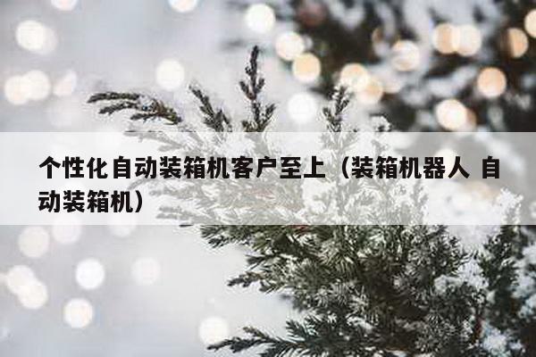 個性化自動裝箱機(jī)客戶至上（裝箱機(jī)器人 自動裝箱機(jī)）